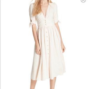 New Free People Gauzy Midi Dress - Ivory